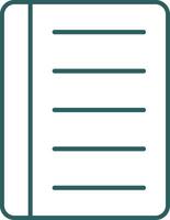 Notebook Line Gradient Round Corner Icon vector