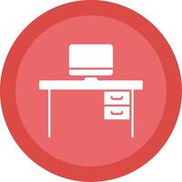 Desk Glyph Multi Circle Icon vector