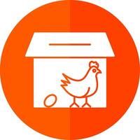 Chicken Coop Glyph Red Circle Icon vector