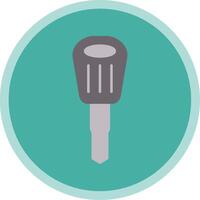 Car Key Flat Multi Circle Icon vector