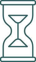 Hourglass Line Gradient Round Corner Icon vector