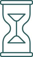 Hourglass Line Gradient Round Corner Icon vector