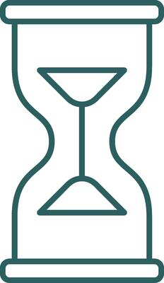 Hourglass Line Gradient Round Corner Icon