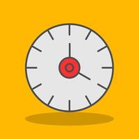 Clock Filled Shadow Icon vector