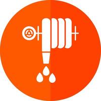 Water Hose Glyph Red Circle Icon vector