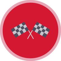 Pit Flag Flat Multi Circle Icon vector