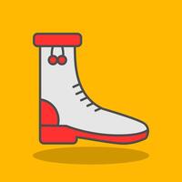 Rain Boots Filled Shadow Icon vector