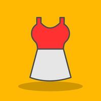 Dress Filled Shadow Icon vector