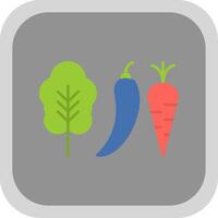 vegetales plano redondo esquina icono vector