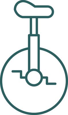 Monocycle Line Gradient Round Corner Icon