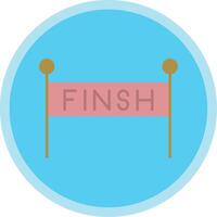 Finish Line Flat Multi Circle Icon vector