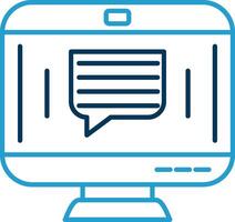 Communication Line Blue Two Color Icon vector