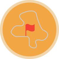 Racetrack Flat Multi Circle Icon vector