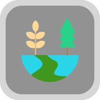 Nature Flat Round Corner Icon vector