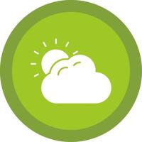 Weather Glyph Multi Circle Icon vector