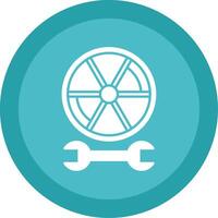 Tire Glyph Multi Circle Icon vector