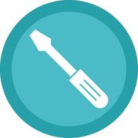 Screwdriver Glyph Multi Circle Icon vector