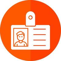 Id Glyph Red Circle Icon vector
