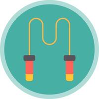 Skipping Rope Flat Multi Circle Icon vector