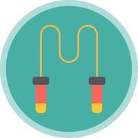 Skipping Rope Flat Multi Circle Icon vector