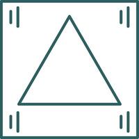 triángulo línea degradado redondo esquina icono vector