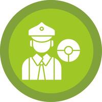 Driver Glyph Multi Circle Icon vector