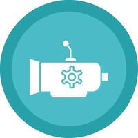 Gearbox Glyph Multi Circle Icon vector