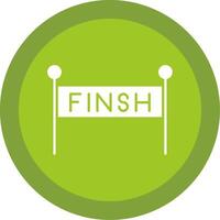 Finish Line Glyph Multi Circle Icon vector