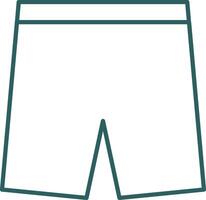 Shorts Line Gradient Round Corner Icon vector
