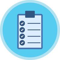 To Do List Flat Multi Circle Icon vector