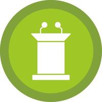 Podium Glyph Multi Circle Icon vector