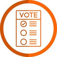Number of vote Line Orange Circle Icon vector