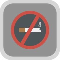 No Smoking Flat Round Corner Icon vector