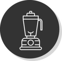 Blender Line Grey Circle Icon vector