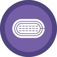 Running Track Glyph Multi Circle Icon vector