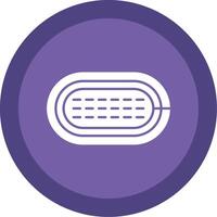 Running Track Glyph Multi Circle Icon vector