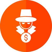 Fraud Glyph Red Circle Icon vector