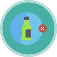 No Alcohol Flat Multi Circle Icon vector