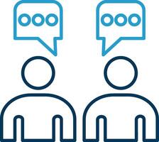 Talking Line Blue Two Color Icon vector