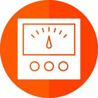 Voltage Indicator Glyph Red Circle Icon vector