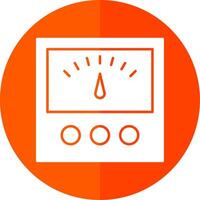 Voltage Indicator Glyph Red Circle Icon vector