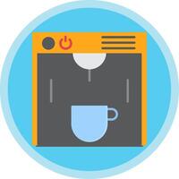 café fabricante plano multi circulo icono vector