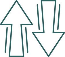 Sign Line Gradient Round Corner Icon vector