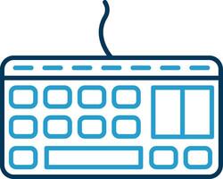 keyboard Line Blue Two Color Icon vector