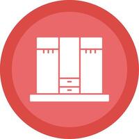 Closet Glyph Multi Circle Icon vector