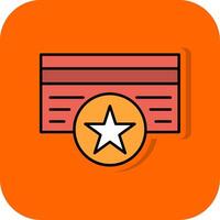 Member Card Filled Orange background Icon vector