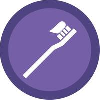 Toothbrush Glyph Multi Circle Icon vector