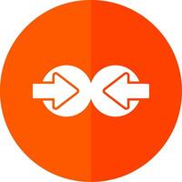 Collision Glyph Red Circle Icon vector