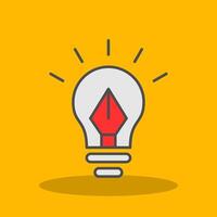 Design Thinking Filled Shadow Icon vector