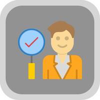 Recruitment Flat Round Corner Icon vector